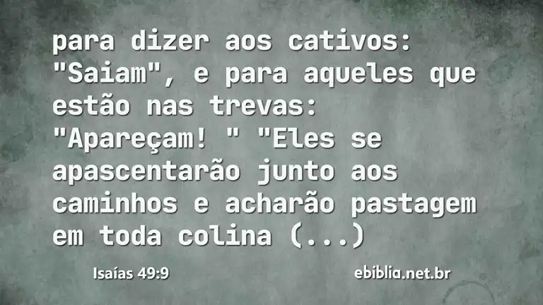 Isaías 49:9