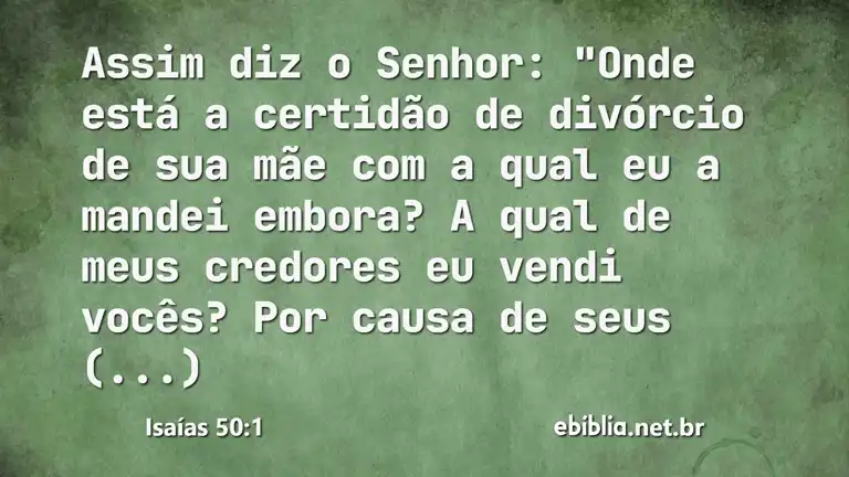 Isaías 50:1