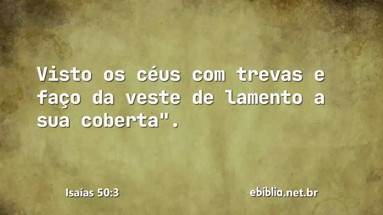 Isaías 50:3