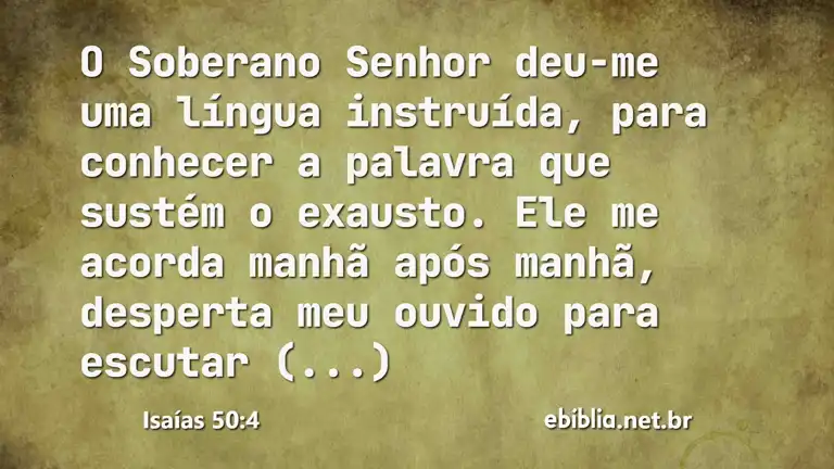 Isaías 50:4