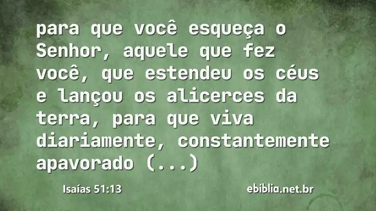 Isaías 51:13