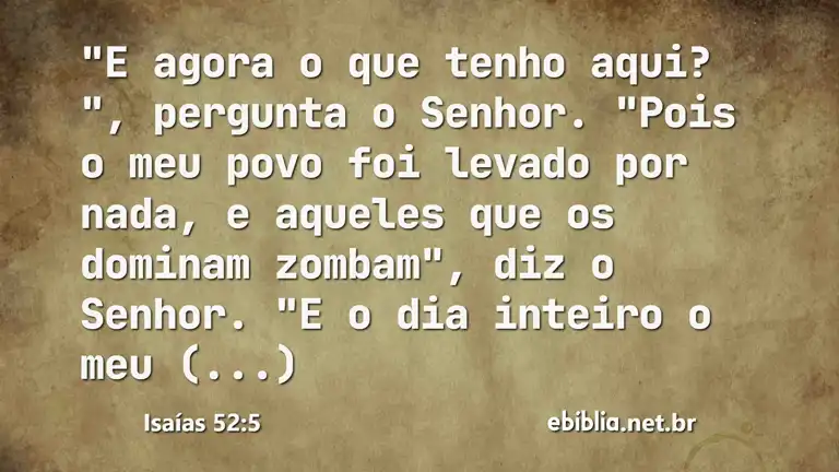 Isaías 52:5