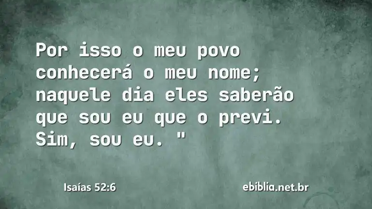 Isaías 52:6