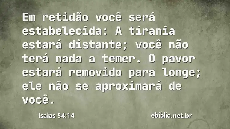 Isaías 54:14