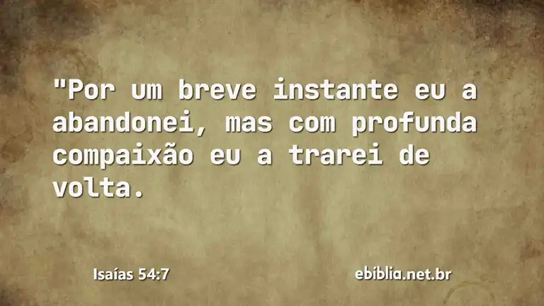 Isaías 54:7