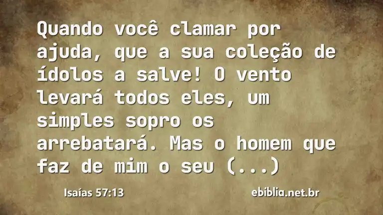 Isaías 57:13