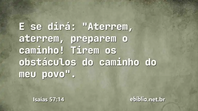 Isaías 57:14