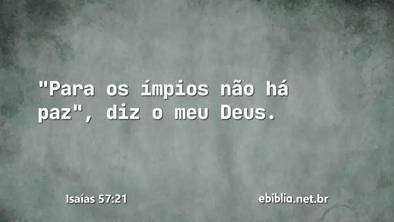 Isaías 57:21