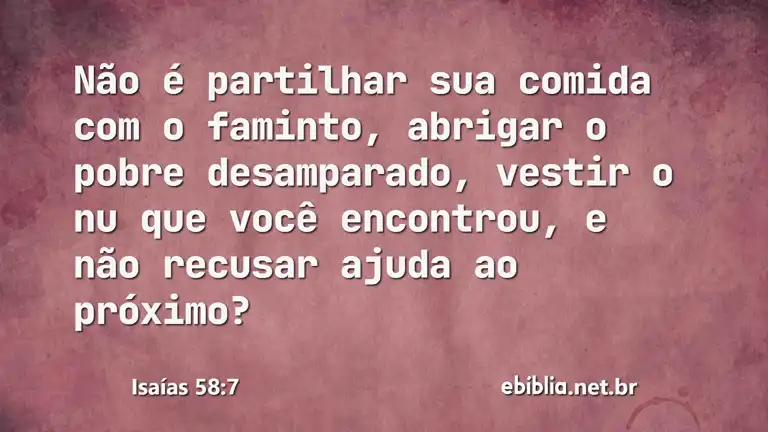 Isaías 58:7