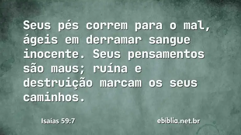 Isaías 59:7