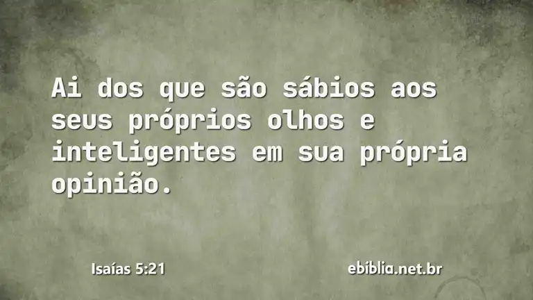 Isaías 5:21