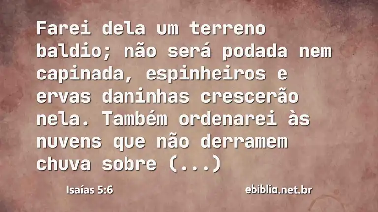 Isaías 5:6