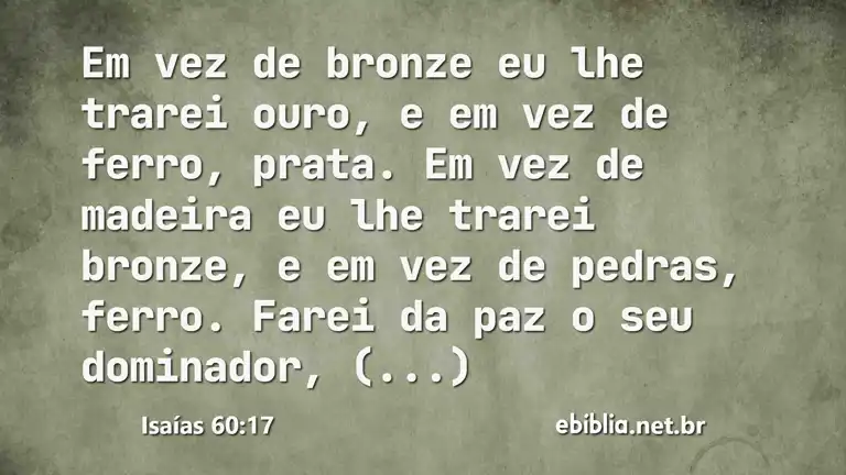 Isaías 60:17