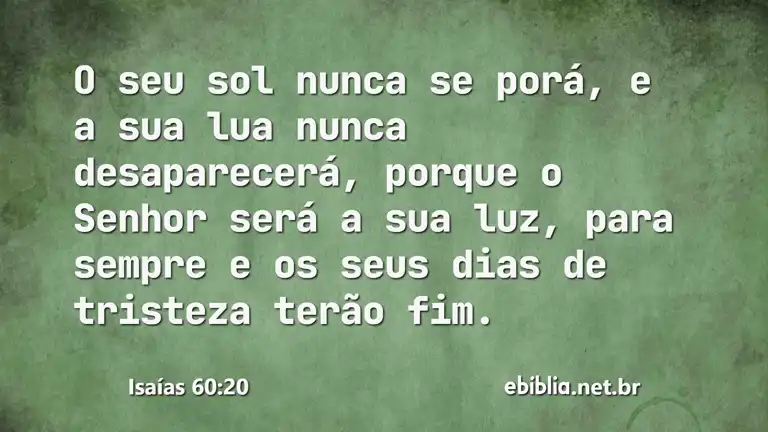 Isaías 60:20