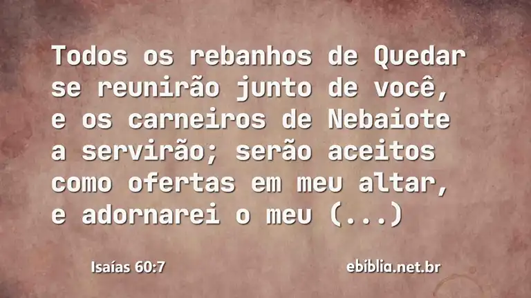 Isaías 60:7