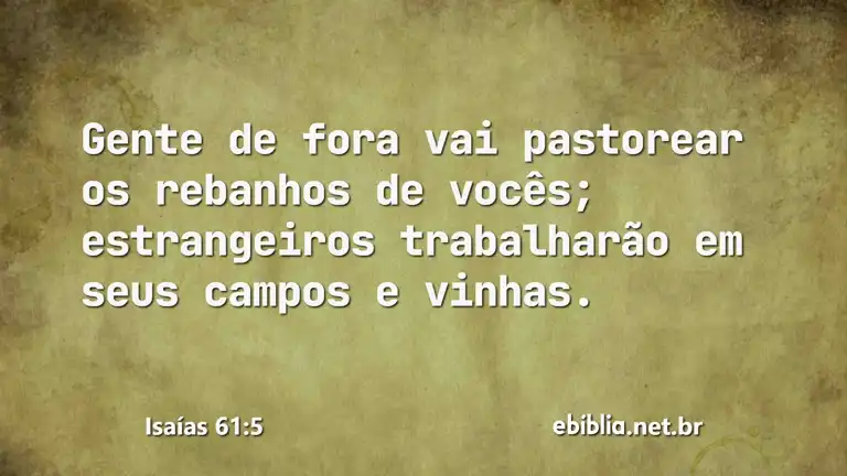 Isaías 61:5