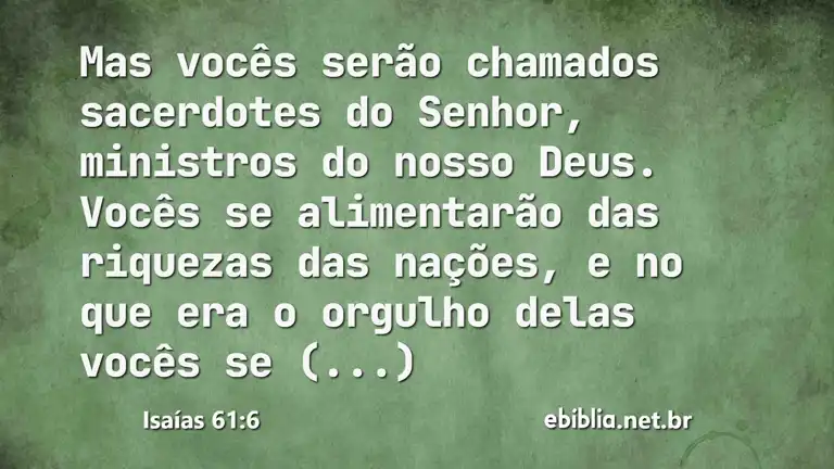 Isaías 61:6