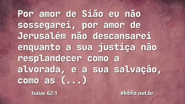 Isaías 62:1