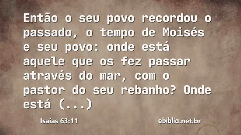 Isaías 63:11