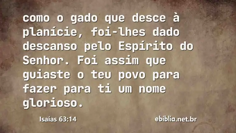 Isaías 63:14