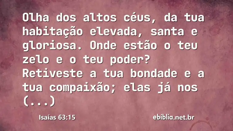 Isaías 63:15