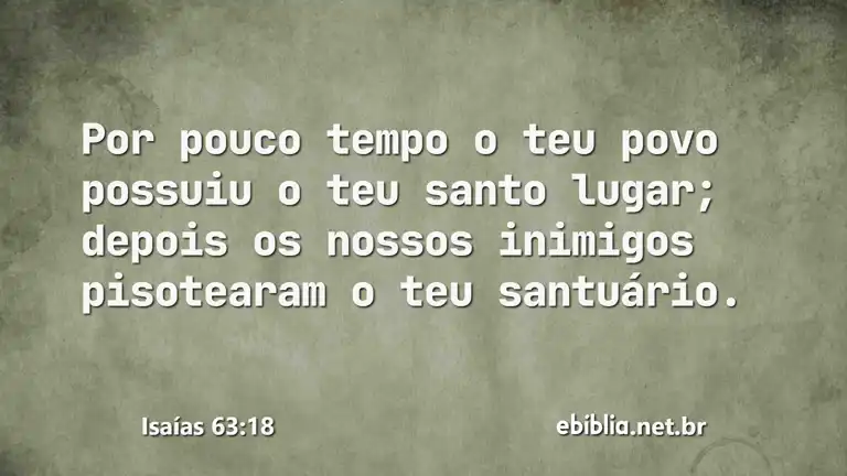 Isaías 63:18