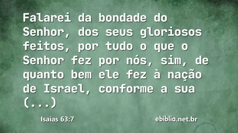 Isaías 63:7