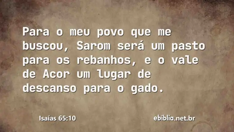 Isaías 65:10