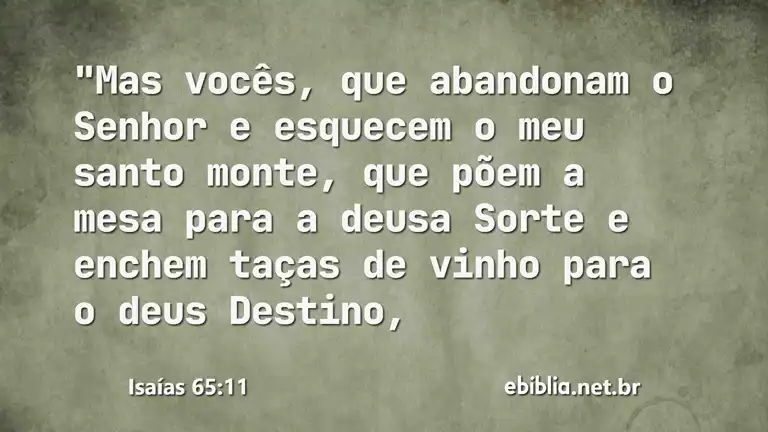 Isaías 65:11