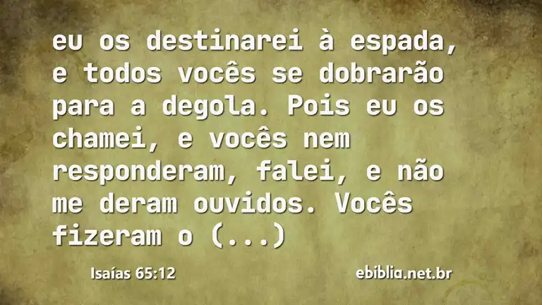 Isaías 65:12