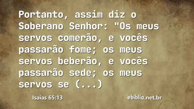 Isaías 65:13