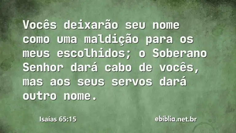 Isaías 65:15