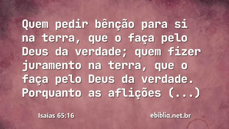 Isaías 65:16