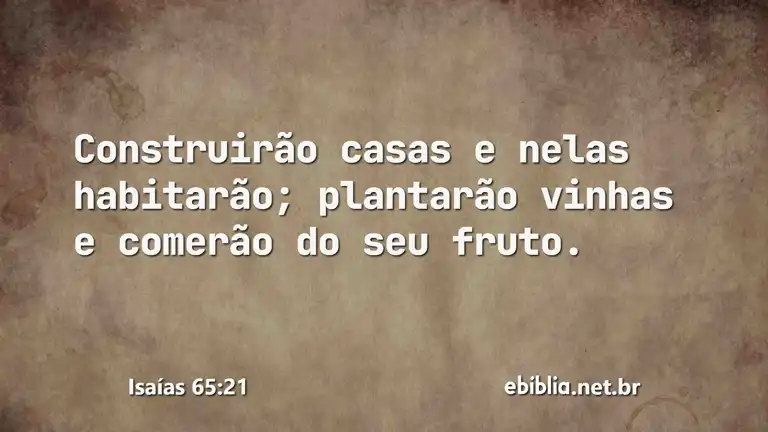 Isaías 65:21