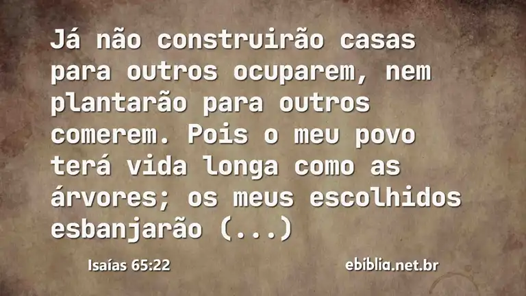 Isaías 65:22