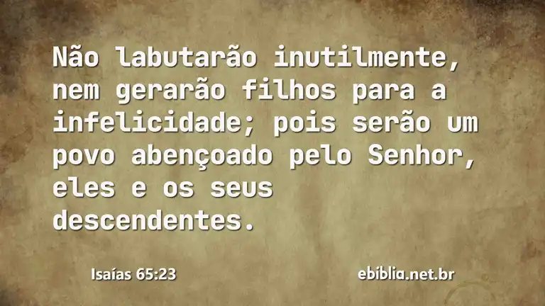 Isaías 65:23