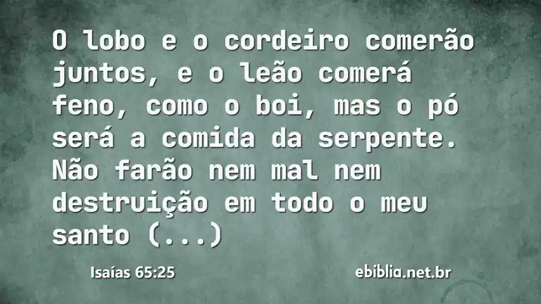 Isaías 65:25