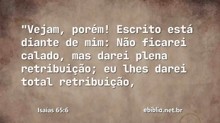 Isaías 65:6