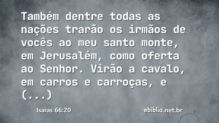 Isaías 66:20