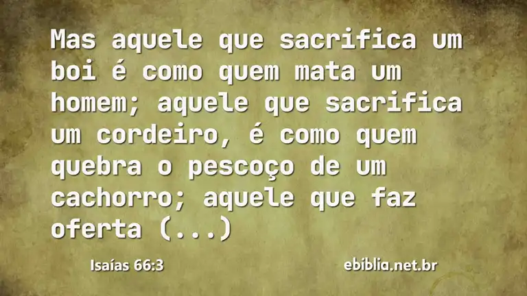 Isaías 66:3