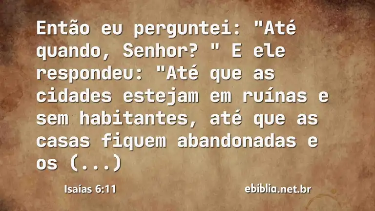 Isaías 6:11