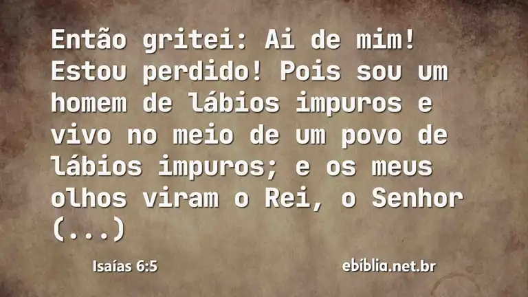 Isaías 6:5