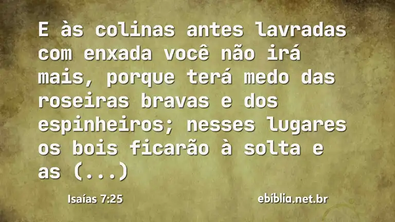 Isaías 7:25