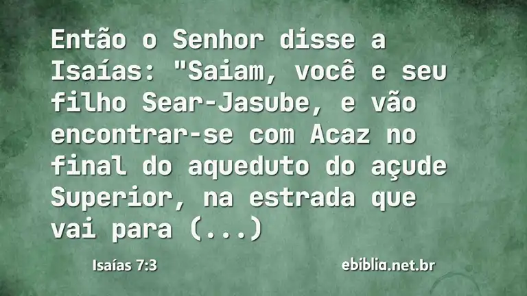 Isaías 7:3