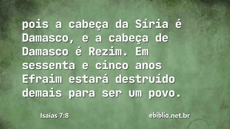 Isaías 7:8