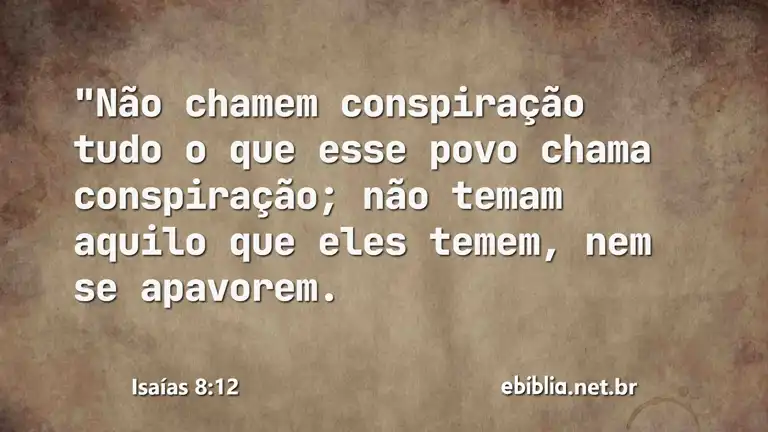 Isaías 8:12