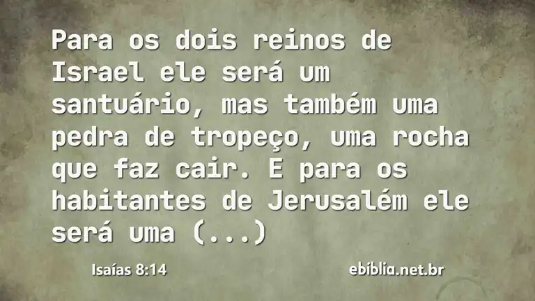 Isaías 8:14