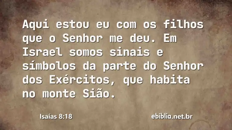 Isaías 8:18