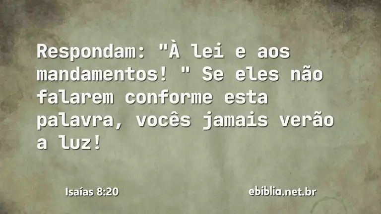 Isaías 8:20