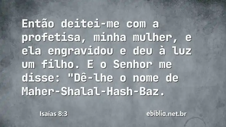 Isaías 8:3